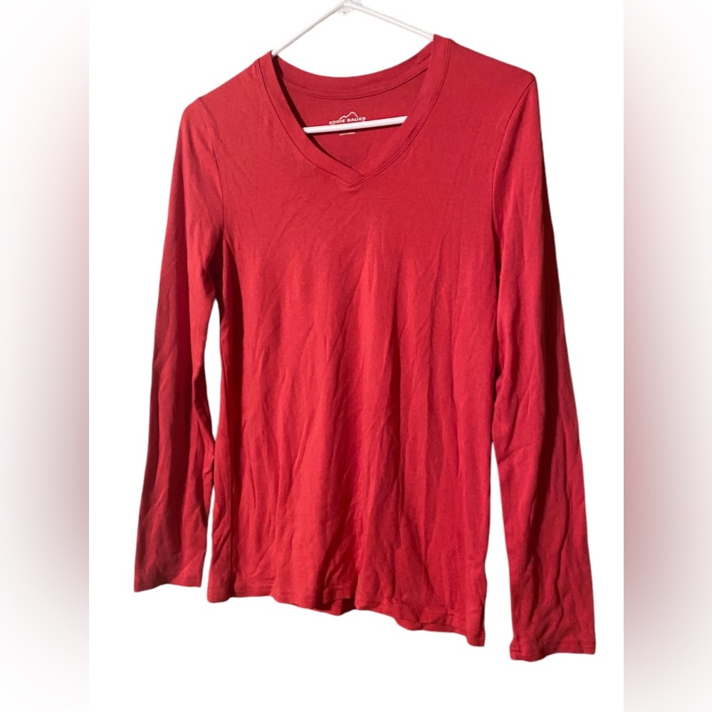 Eddie Bauer Lot Of 4 Long Sleeve Shirts Womens Medium V-Neck Minimalist Comfort - Picture 12 of 16